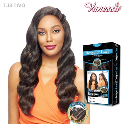 Vanessa Synthetic Designer Lace Front Wig - TJ3 TIVO